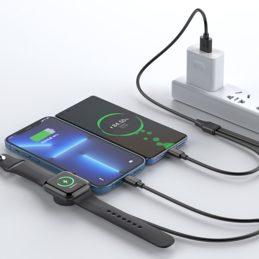 3-in-1 Charging Cable for Apple Watch, iPhone and USB-C
