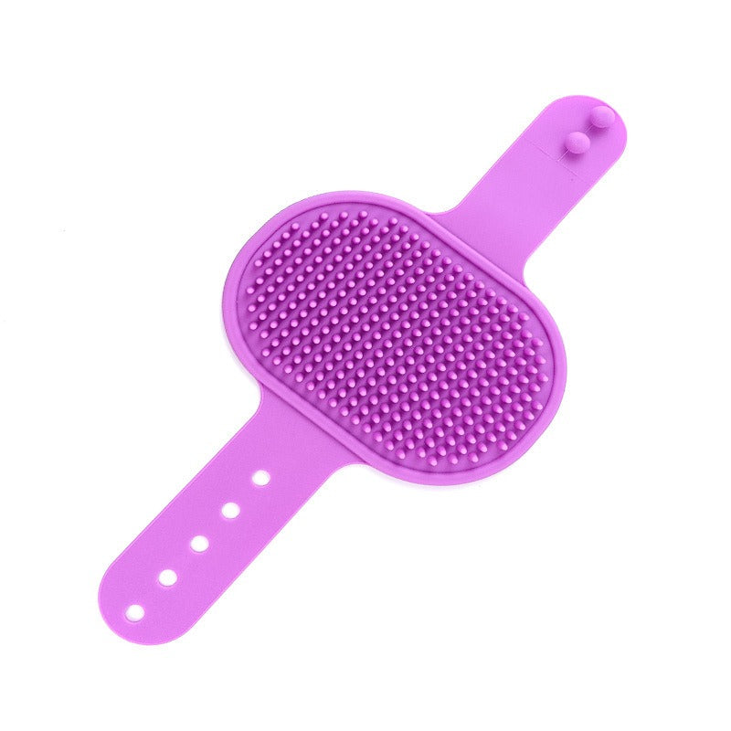 Silicone Pet Bath Brush for Gentle Deep-Cleaning Grooming