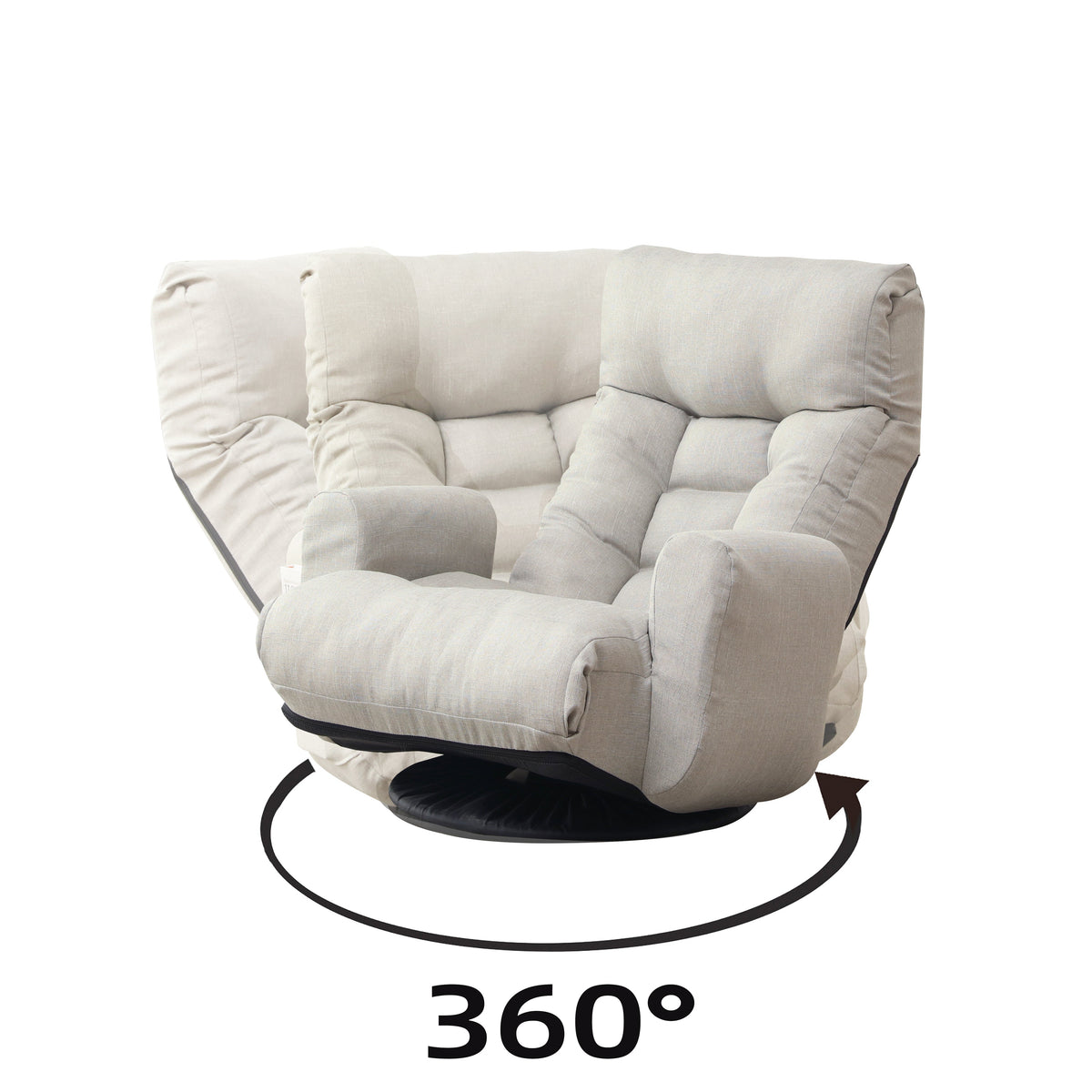 Swivel Floor Lounge Chair with Adjustable Recline