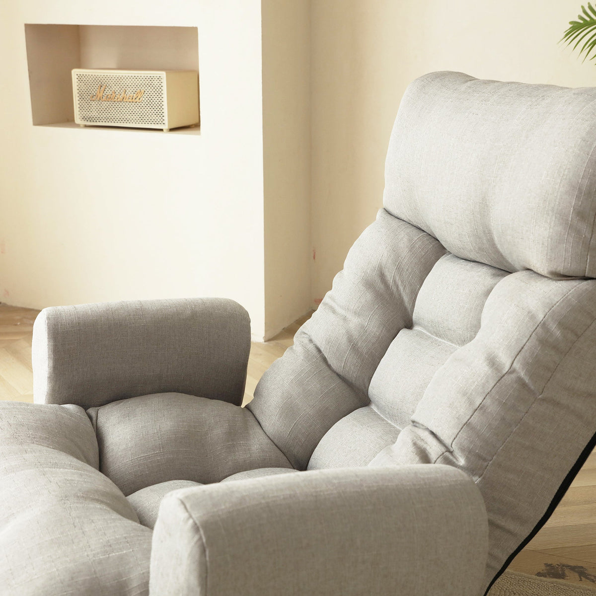 Swivel Floor Lounge Chair with Adjustable Recline