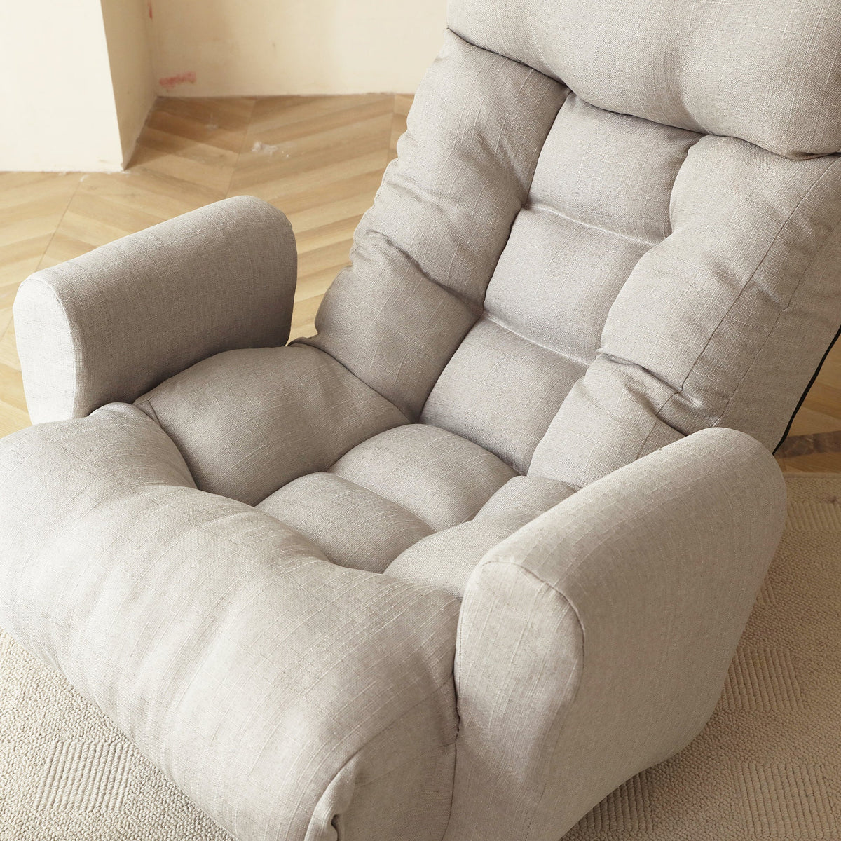 Swivel Floor Lounge Chair with Adjustable Recline