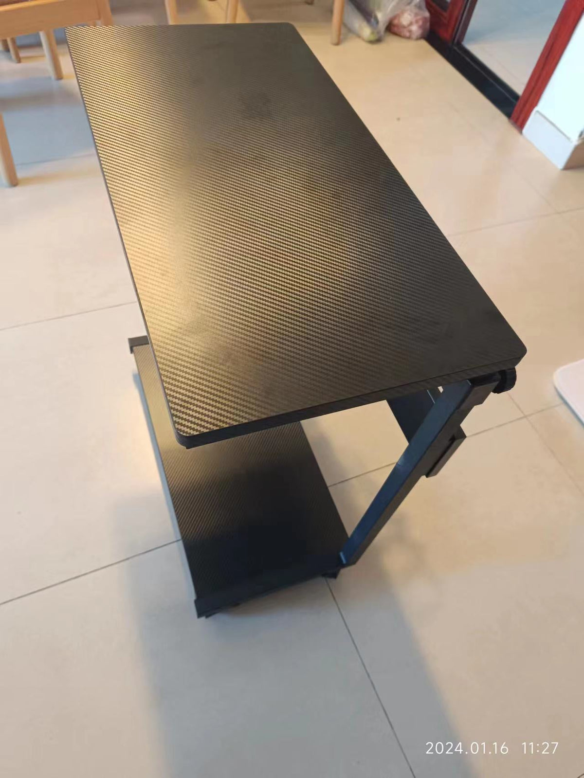 Adjustable Height PC Tower Stand with Locking Wheels