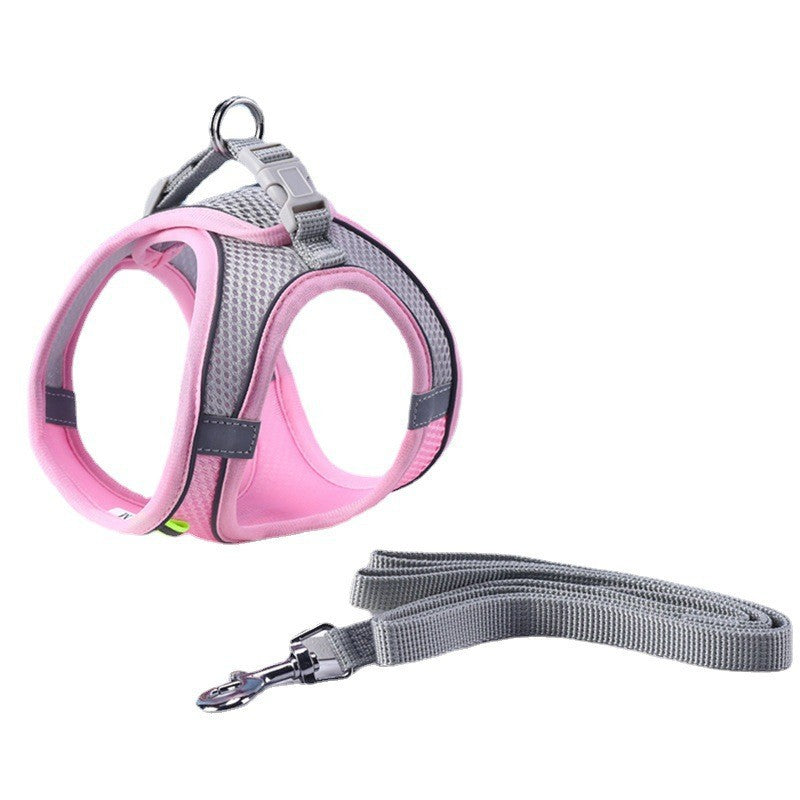 Reflective Pet Harness and Leash Set for Safer Walks
