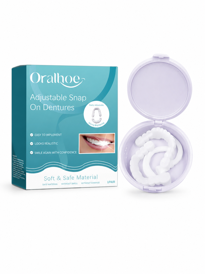 Adjustable Snap‑On Dentures — Realistic Smile in Minutes