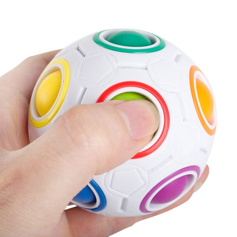 Rainbow Puzzle Ball Toy for Screen-Free Focus Play