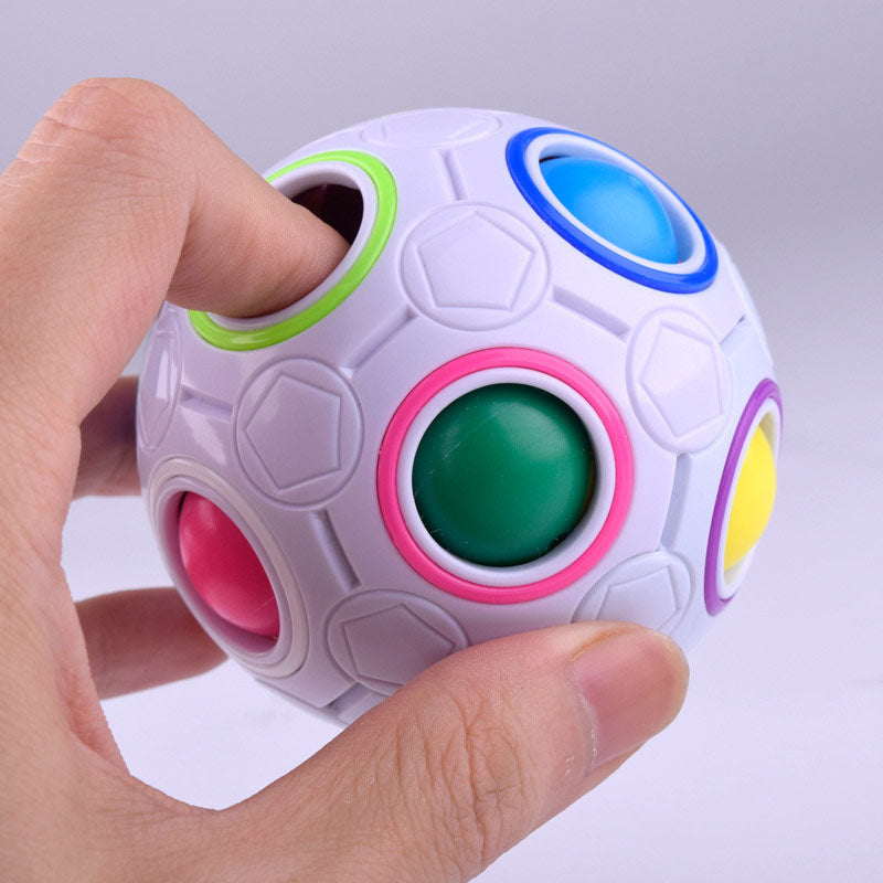 Rainbow Puzzle Ball Toy for Screen-Free Focus Play