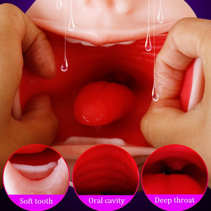 Realistic Pocket Masturbator with Deep Throat Texture