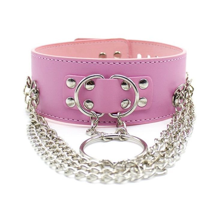Pink Chain Collar Choker for Flirty Roleplay Looks