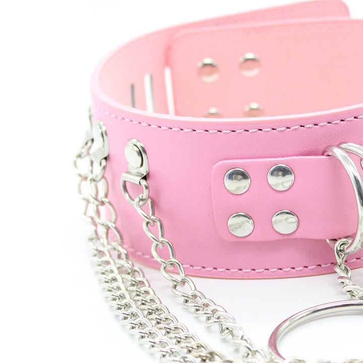 Pink Chain Collar Choker for Flirty Roleplay Looks