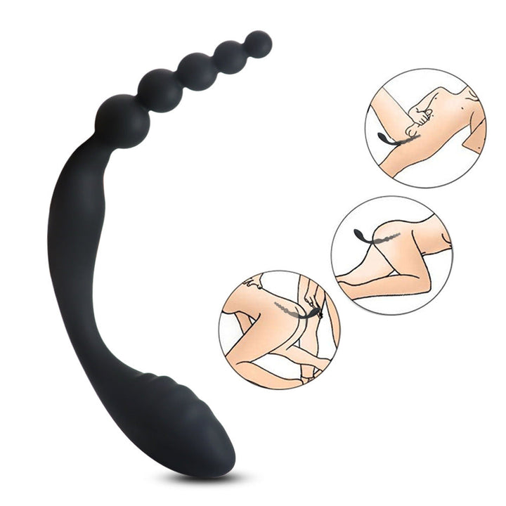 Silicone Anal Bead Plug for Flexible, Varied Stimulation