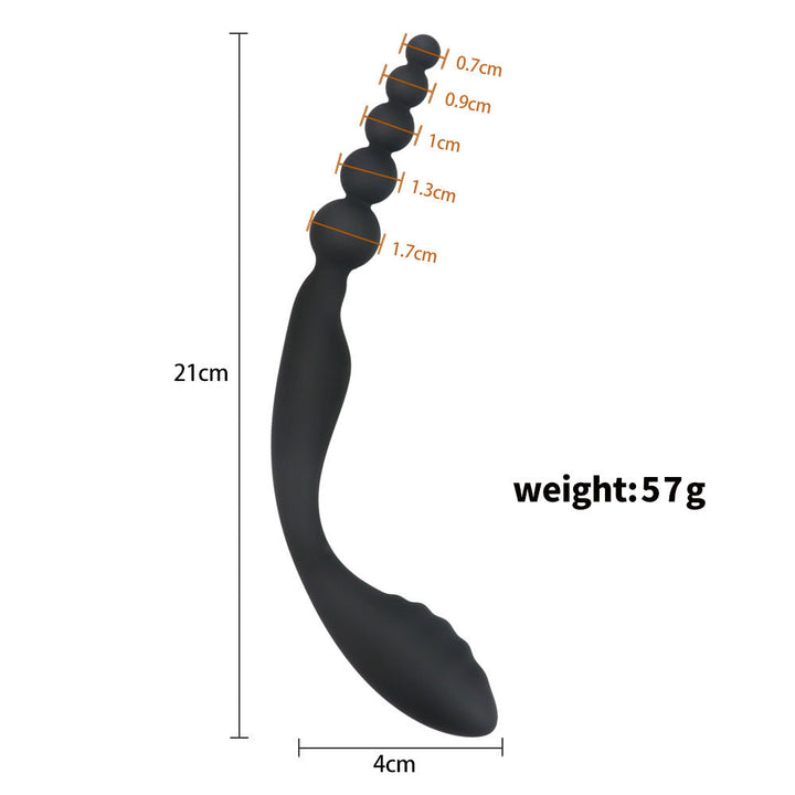 Silicone Anal Bead Plug for Flexible, Varied Stimulation