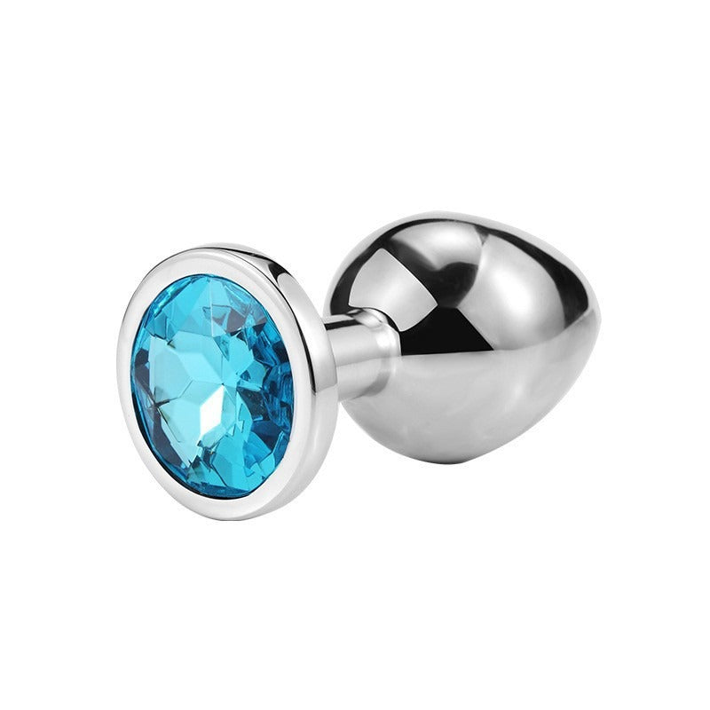 Polished Metal Anal Plug With Faceted Jewel Finish