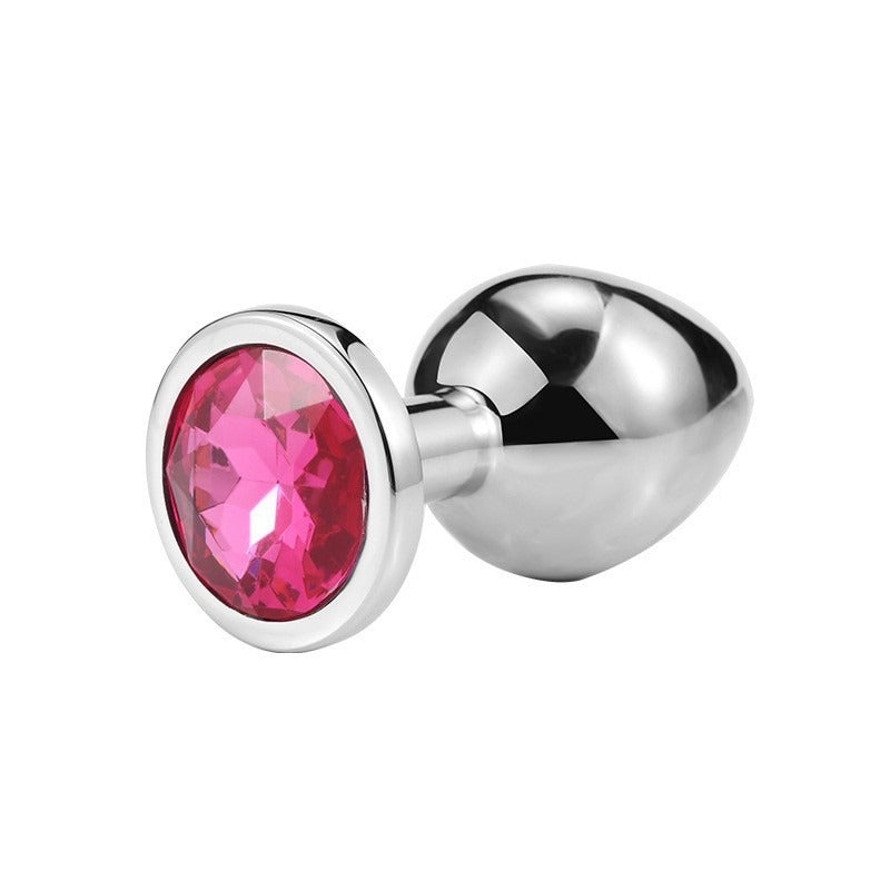 Polished Metal Anal Plug With Faceted Jewel Finish