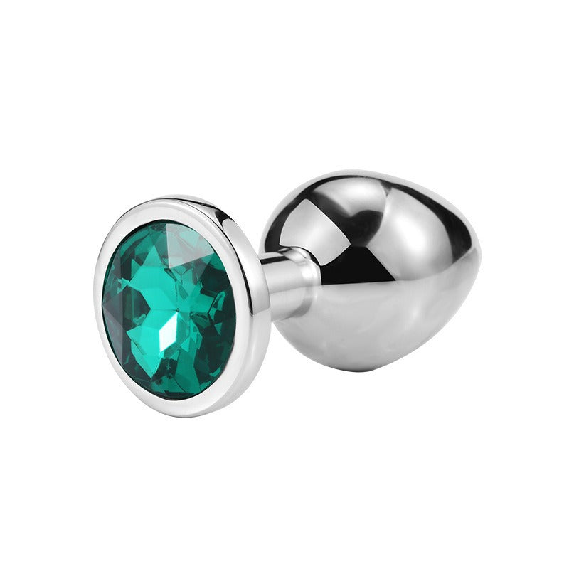 Polished Metal Anal Plug With Faceted Jewel Finish