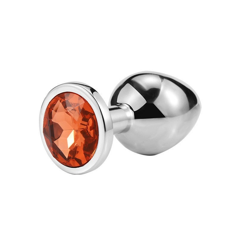 Polished Metal Anal Plug With Faceted Jewel Finish
