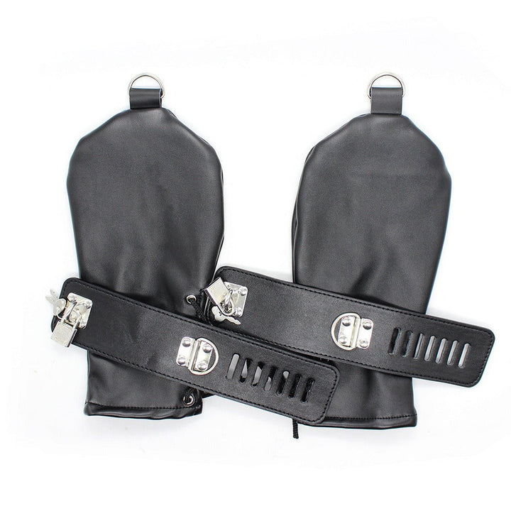 Pink Restraint Gloves for Adjustable Bondage Roleplay
