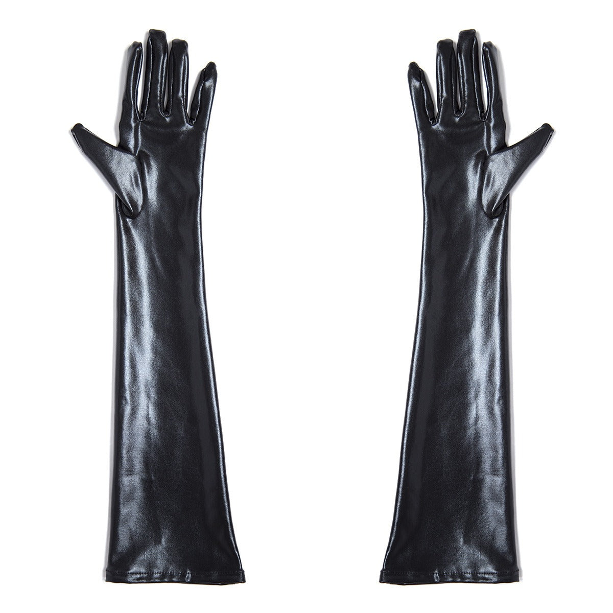 Opera-Length Glossy Gloves for Dramatic Costumes