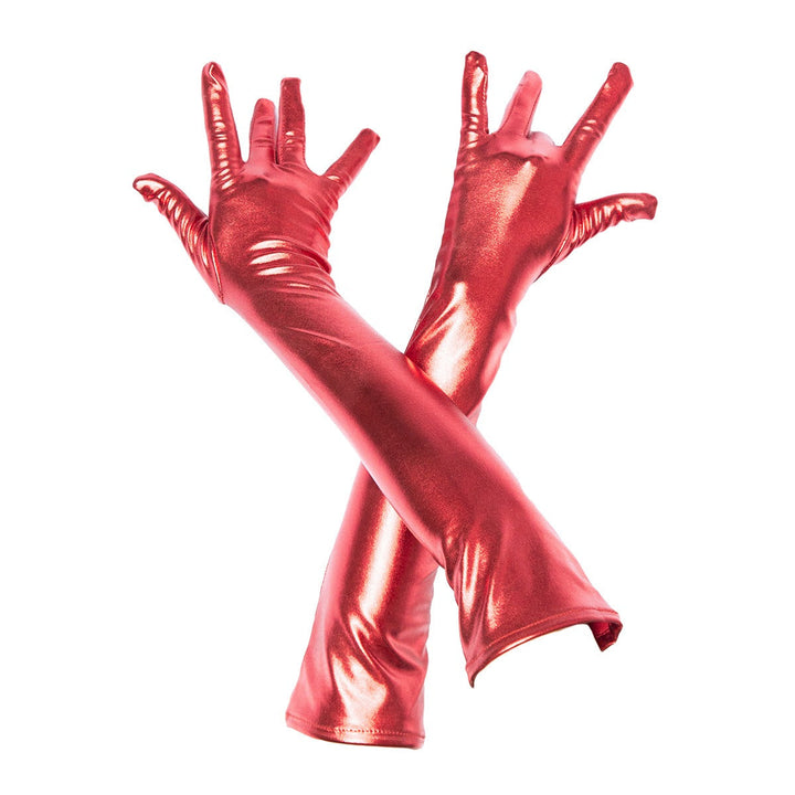 Opera-Length Glossy Gloves for Dramatic Costumes