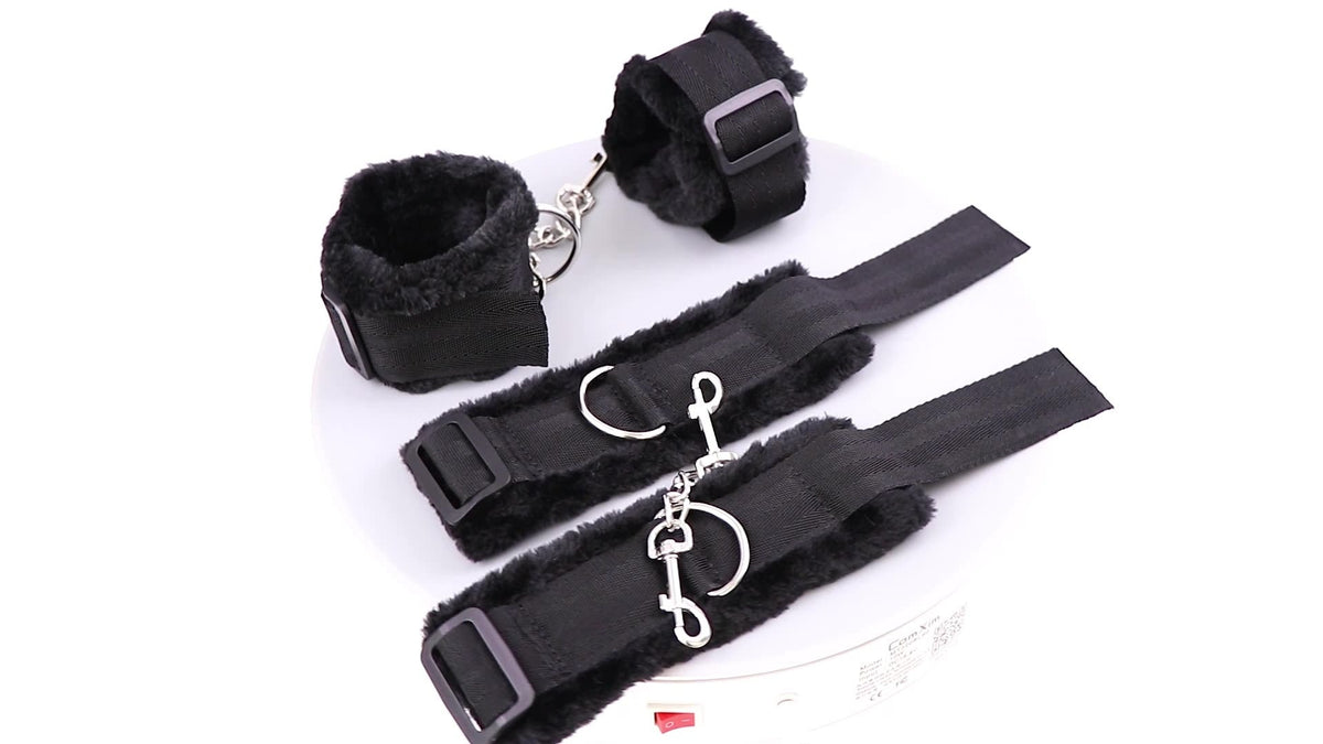 Plush-Lined Restraint Cuffs for Playful Couples