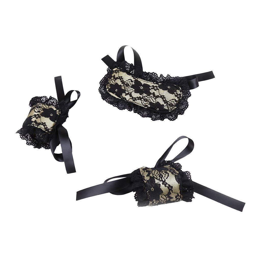 Lace Blindfold and Handcuffs Costume Set for Role Play