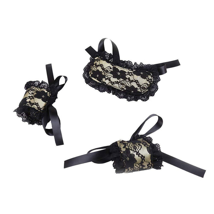 Lace Blindfold and Handcuffs Costume Set for Role Play
