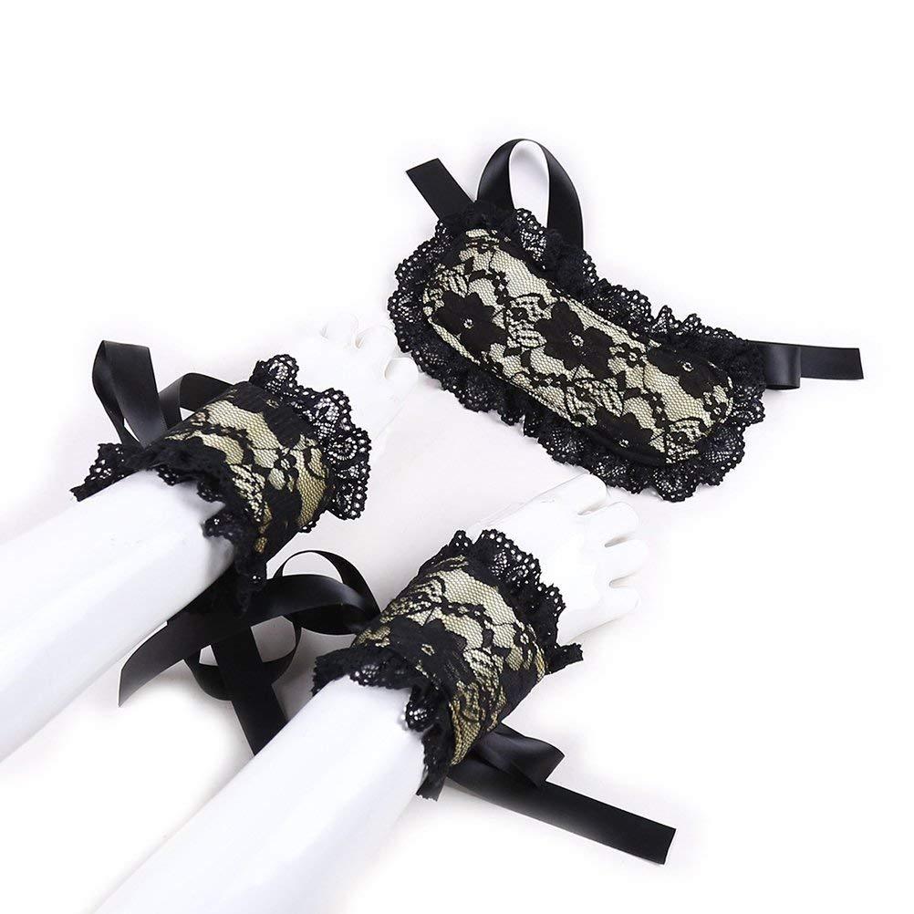 Lace Blindfold and Handcuffs Costume Set for Role Play