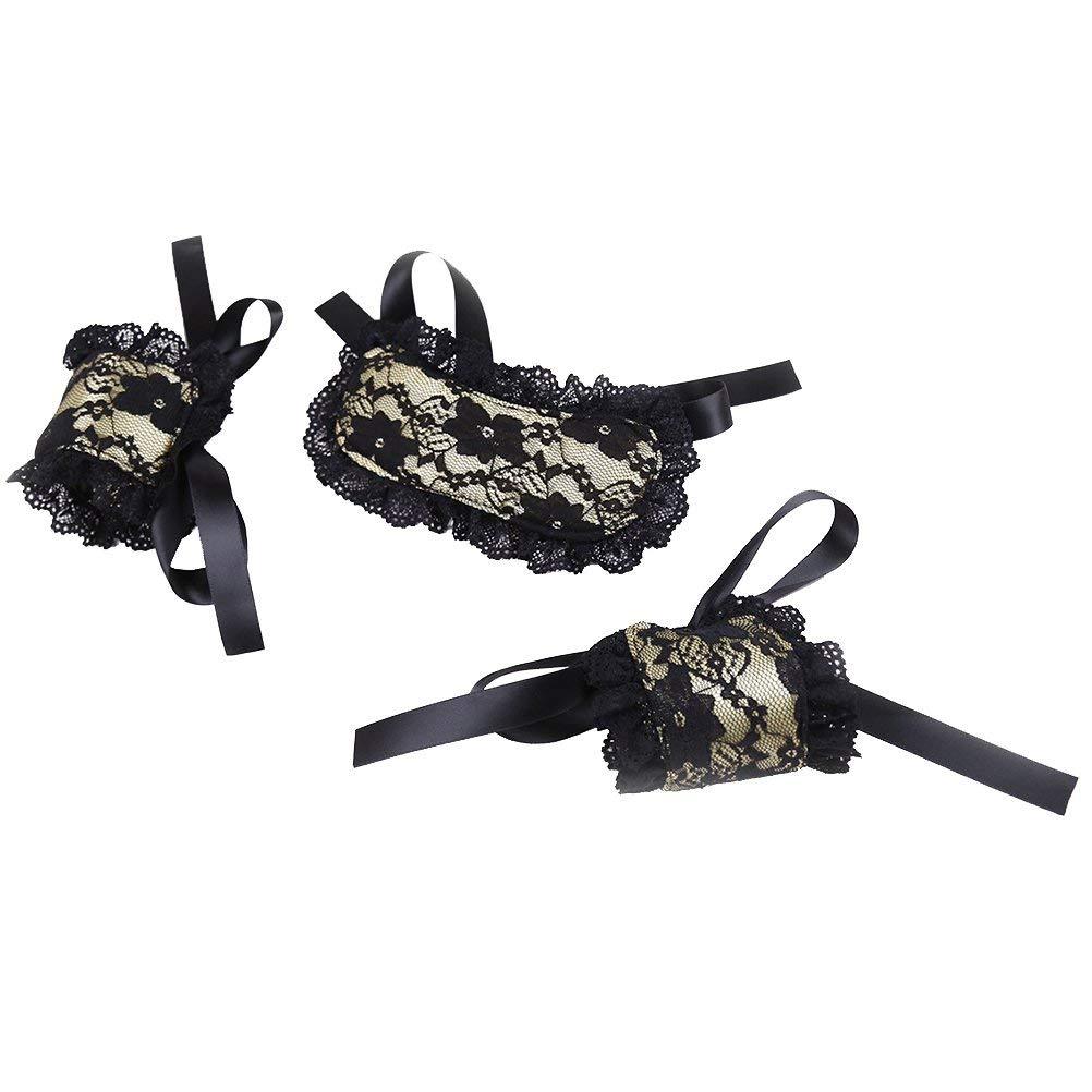 Lace Blindfold and Handcuffs Costume Set for Role Play