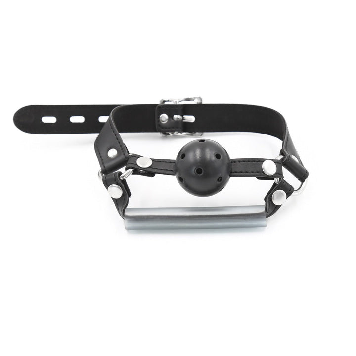 Adjustable BDSM Ball Gag Harness for Structured Roleplay