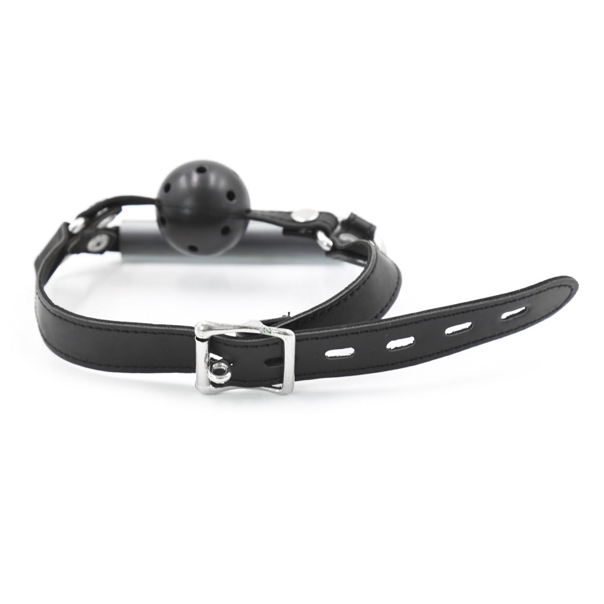 Adjustable BDSM Ball Gag Harness for Structured Roleplay