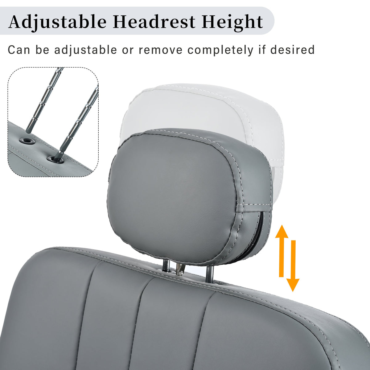 Reclining Salon Chair with Hydraulic Lift and 360° Swivel