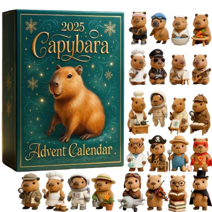 Capybara Advent Calendar Christmas Gift Countdown Box