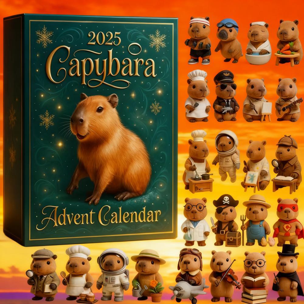 Capybara Advent Calendar Christmas Gift Countdown Box