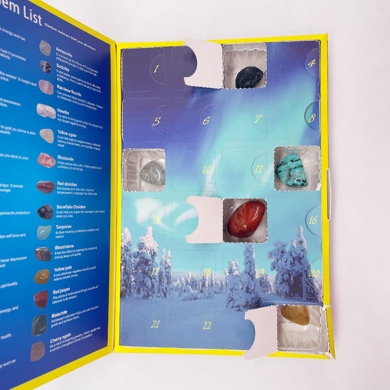 Rock Advent Calendar: 24 Genuine Specimens STEM Gift