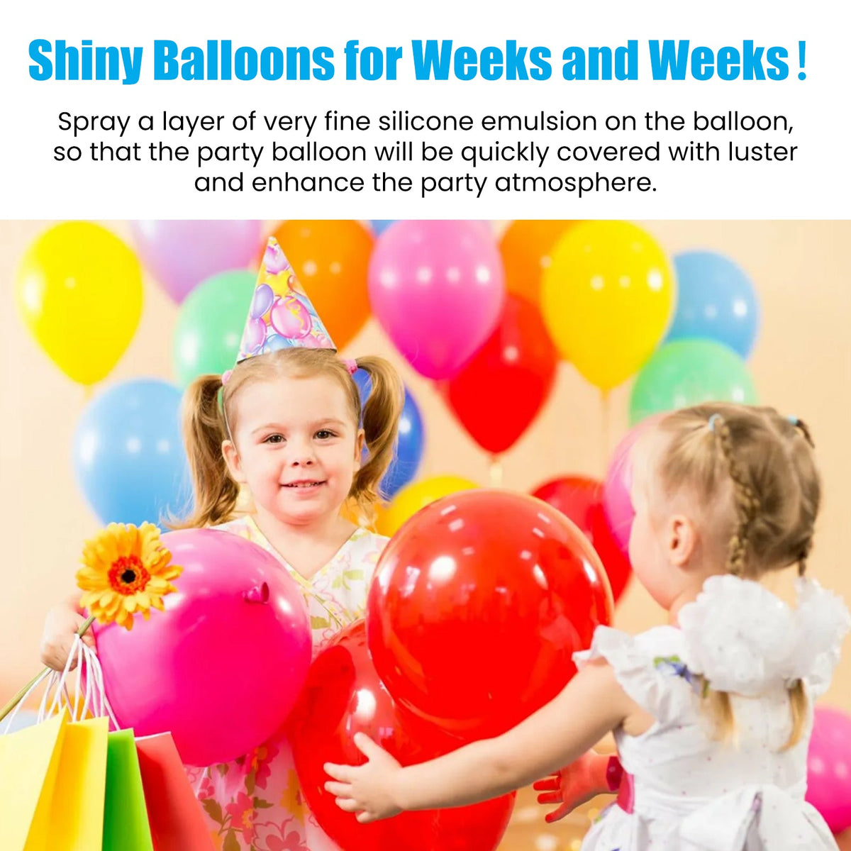 Balloon Shine Spray for Long-Lasting Glossy Displays