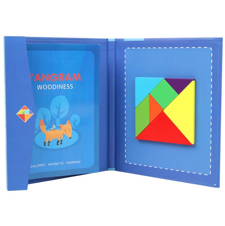Magnetic Tangram Puzzle Book for Screen-Free Learning