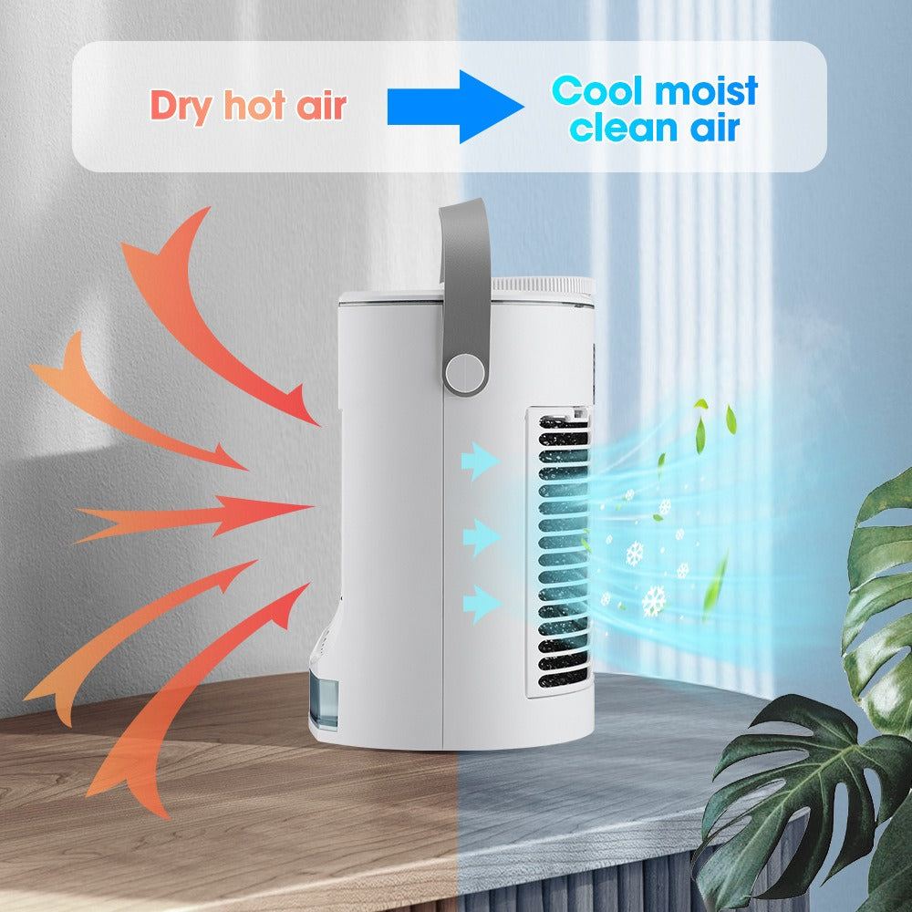 Portable Air Cooler Fan with Mist for Desk & Bedside