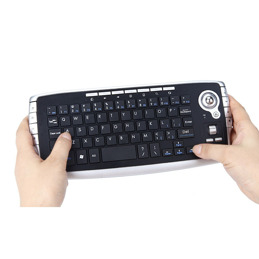 Wireless Keyboard with Trackball for Couch and TV Use