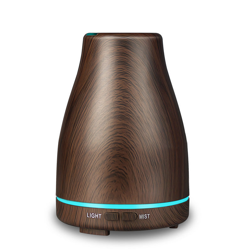 Wood Grain Aroma Diffuser: Quiet Mist and Ambient Light