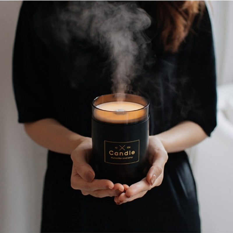 Candle-Style Ultrasonic Humidifier with Warm Ambient Glow