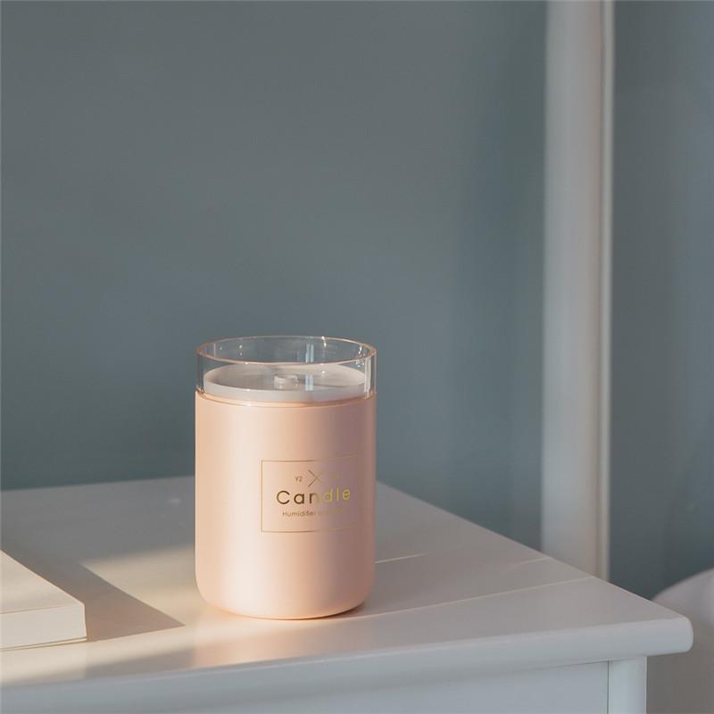 Candle-Style Ultrasonic Humidifier with Warm Ambient Glow
