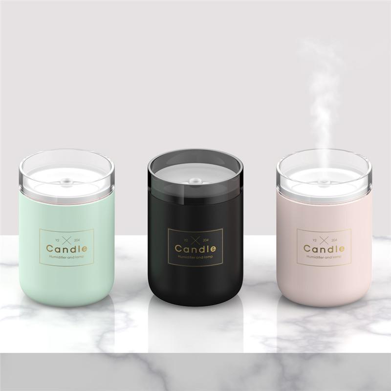 Candle-Style Ultrasonic Humidifier with Warm Ambient Glow