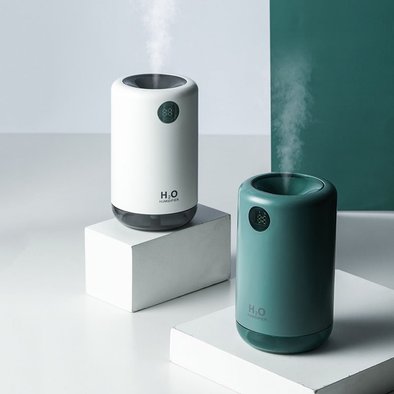 Portable USB Air Humidifier with Digital Humidity Display