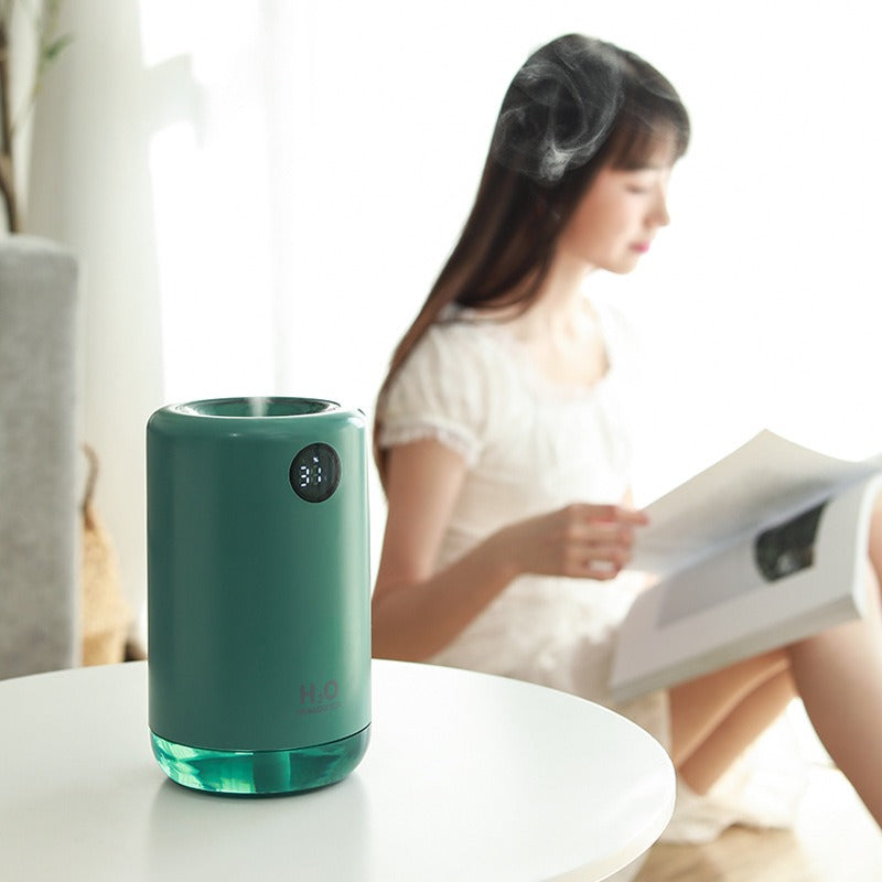 Portable USB Air Humidifier with Digital Humidity Display