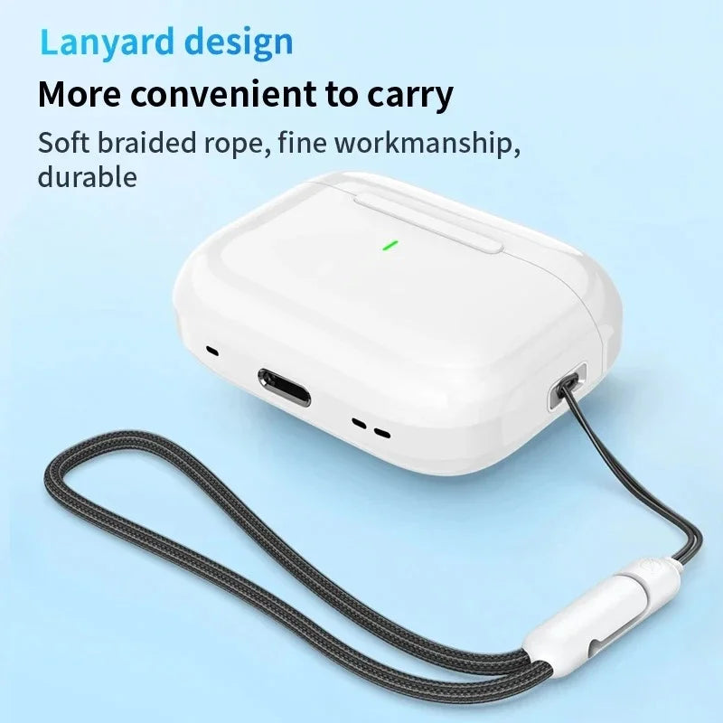 Bluetooth 5.3 Wireless Earbuds with Braided Lanyard