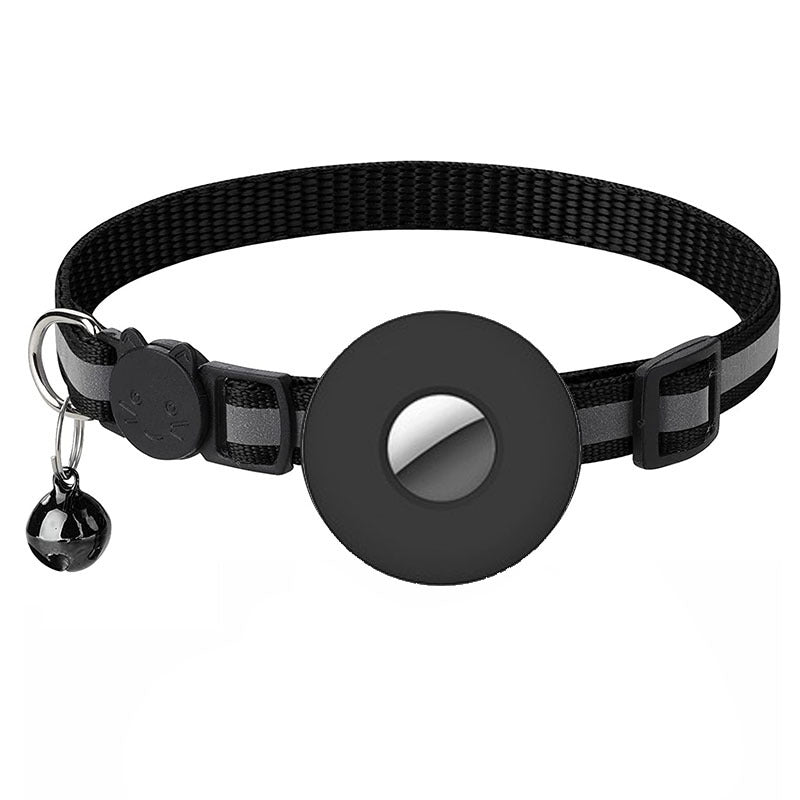 AirTag Cat Collar With Reflective Tracking Pocket & Bell