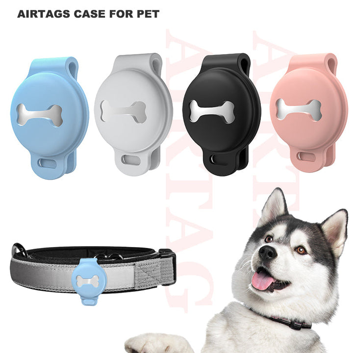 AirTag Silicone Pet Tracker Case for Secure Dog Collars
