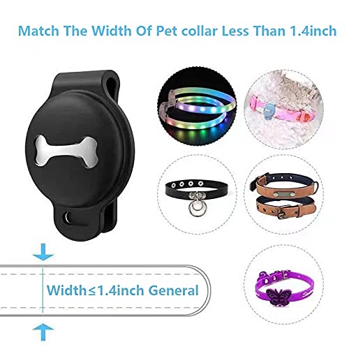 AirTag Silicone Pet Tracker Case for Secure Dog Collars