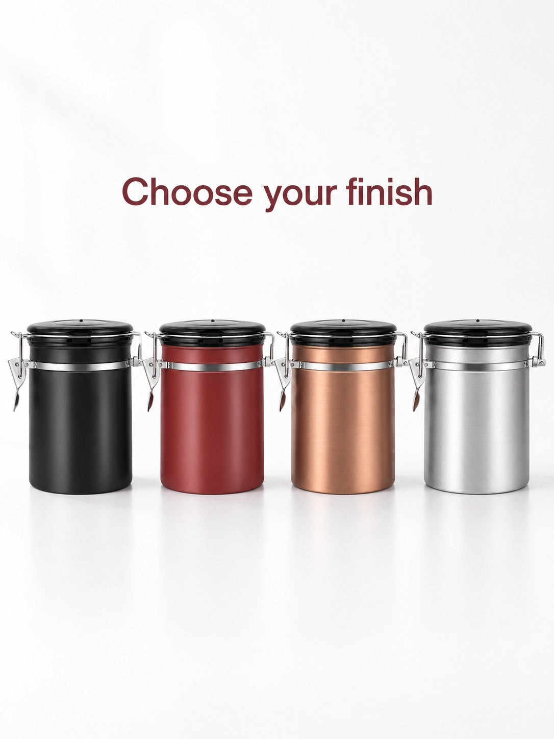 Airtight Coffee Canister 1.5L for Beans and Grounds