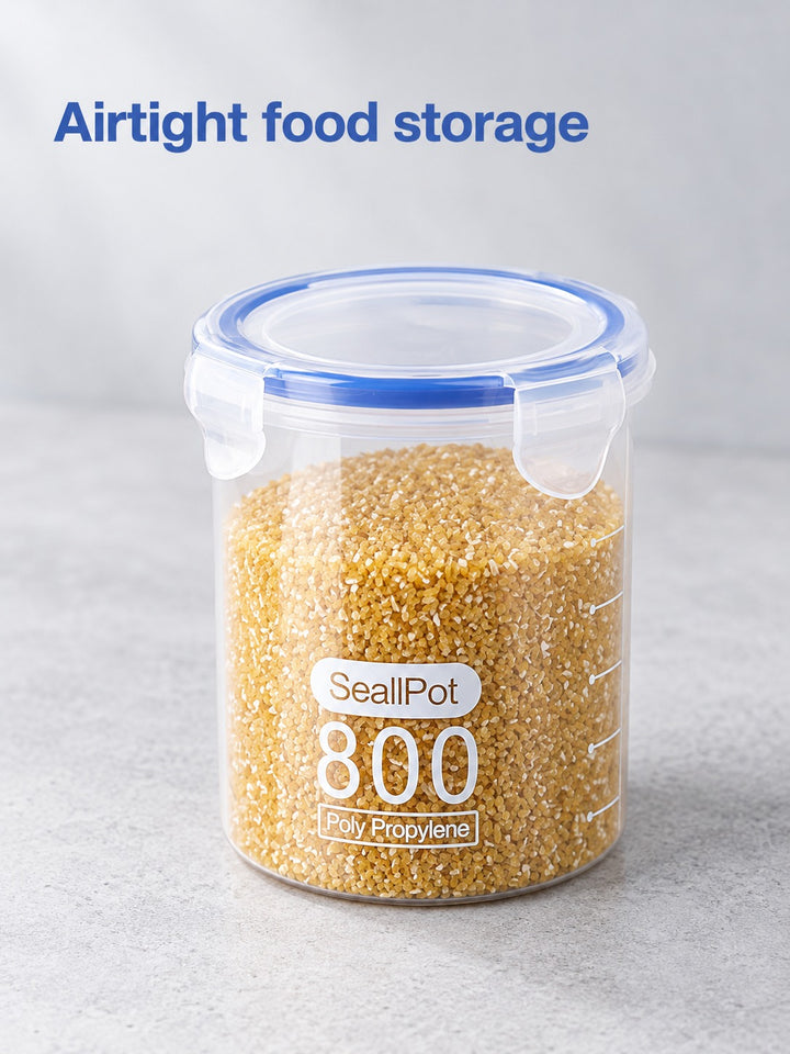 Airtight Food Storage Jars for Grains, Snacks & Cereal