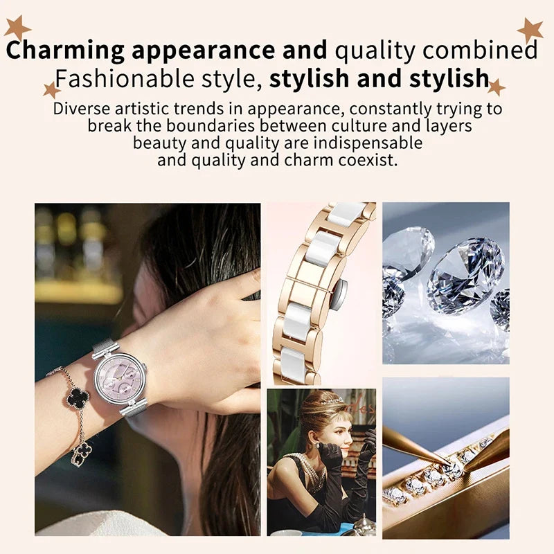 Women's Fitness Smartwatch with Rose Gold Bracelet